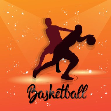 Basketbol oyuncu sporcu spor rekabet siluet siyah adam