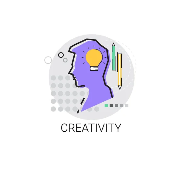 Δημιουργικότητα νομίζω ότι νέα ιδέα δημιουργική διαδικασία έμπνευσης επαγγελματική εικονίδιο — Διανυσματικό Αρχείο