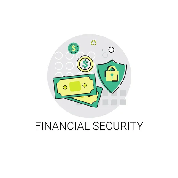 金融安全业务银行图标 — 图库矢量图片