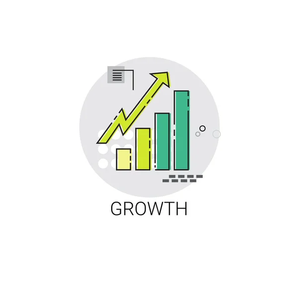 Grafik Pertumbuhan Keuangan Sukses Ikon Bisnis - Stok Vektor