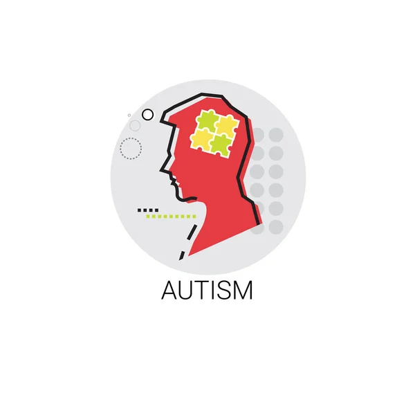 Ikonę aktywności mózgu zdrowia psychicznego Autyzm — Wektor stockowy