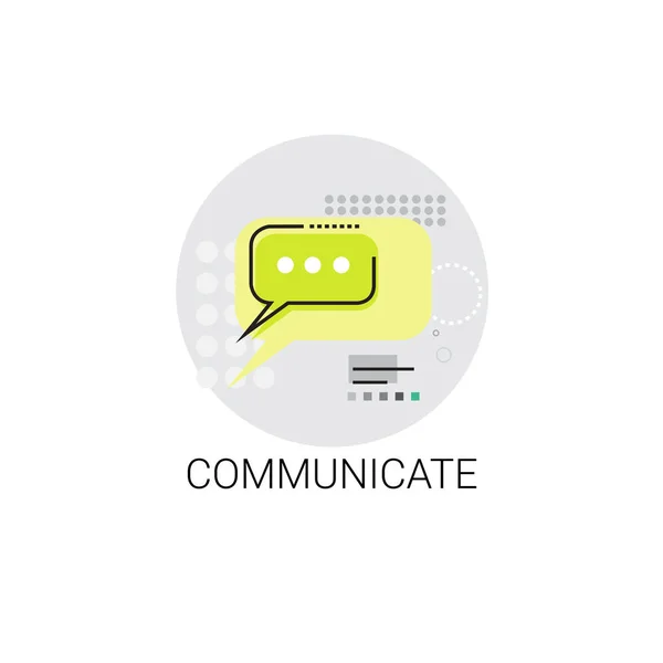 Comunicar Chat Red Social Mensaje de Comunicación Icono — Archivo Imágenes Vectoriales