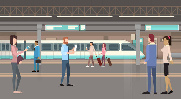 Пассажиры Метро Трамвай Современный городской общественный транспорт, подземный железнодорожный вокзал
