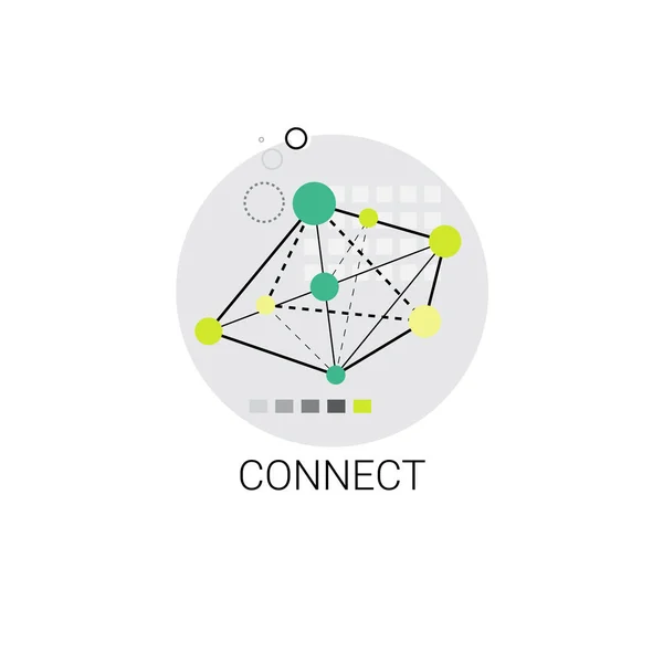 Connexion Internet moderne Connexion Icône de communication — Image vectorielle