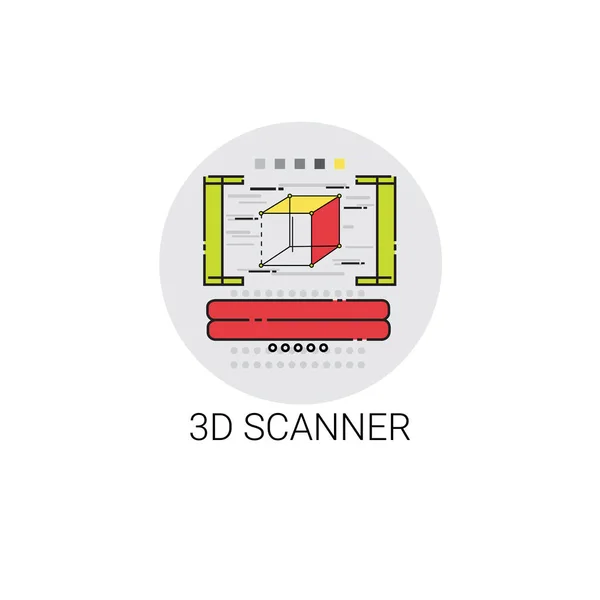 3D-scanner moderne technologie-pictogram — Stockvector