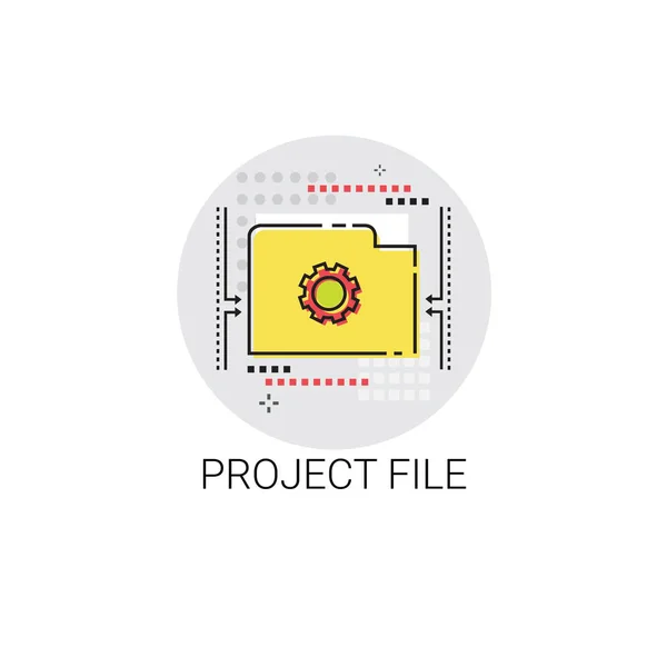 Proje dosyası tasarım Develepment simgesi — Stok Vektör