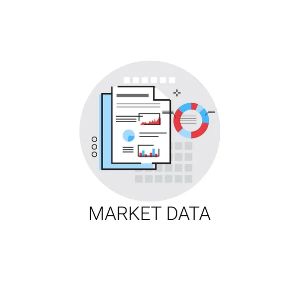 Datos de mercado Finanzas comerciales Icono de progreso — Vector de stock