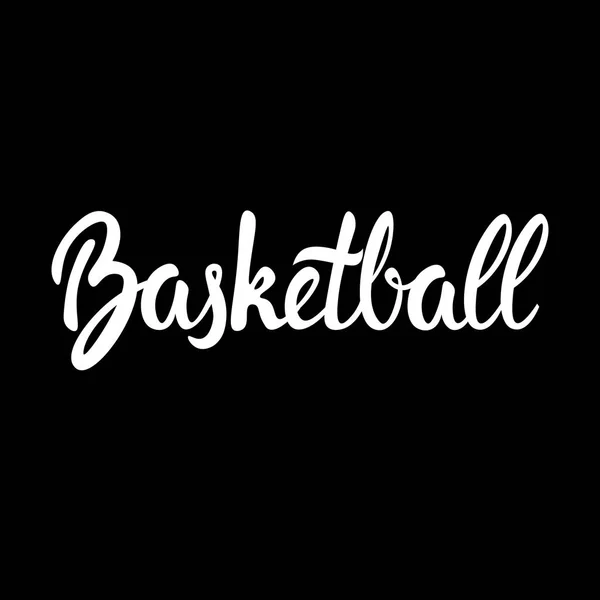 Basketbalový tým hry Sportovní soutěž černý nápis — Stockový vektor