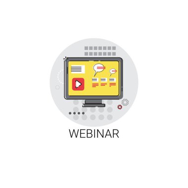 Bilgi Webinar e-öğrenme eğitim Online simgesi