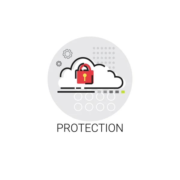 Data Protection sekretess Internet Information Network Security-ikonen — Stock vektor