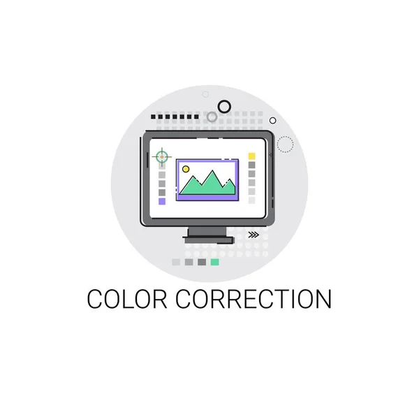 색상 보정 카메라 필름 생산 산업 아이콘 — 스톡 벡터