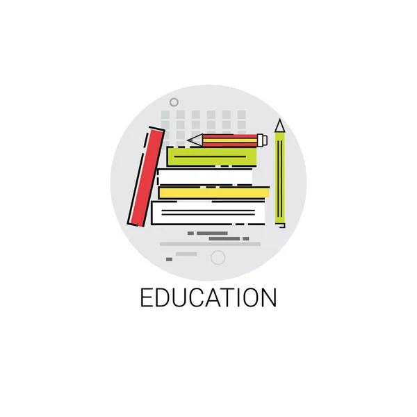 Conocimiento Elearning Educación Icono en línea — Vector de stock