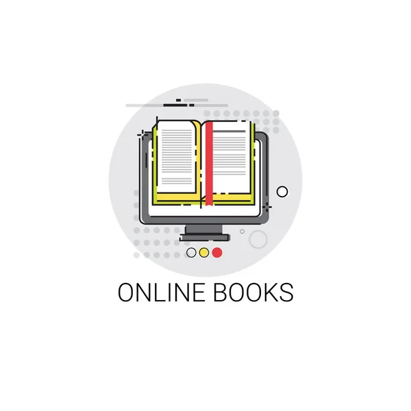 Knowledge Elearning Education Online Books Icon — Stock Vector