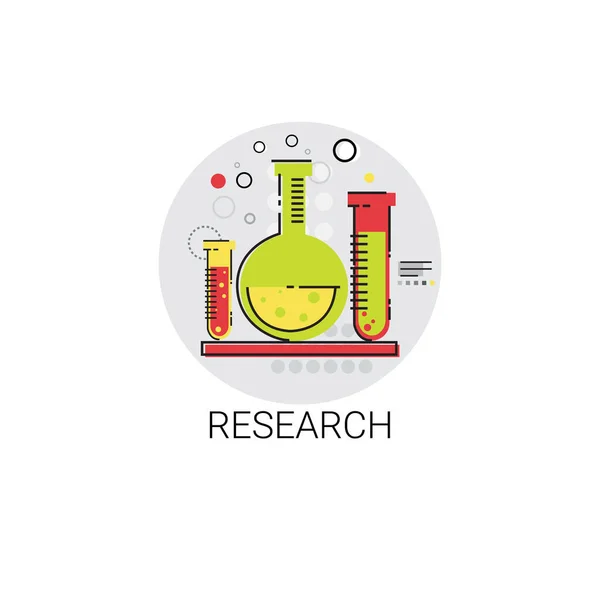 Research Chemistry Science Equipment Icon — стоковый вектор