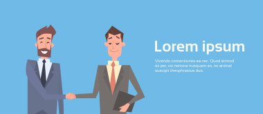 İş adamı takım insan kaynakları iş adamı elini sıkmak anlaşması