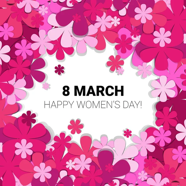 8 marca międzynarodowy kobiet dzień Greeting Card — Wektor stockowy