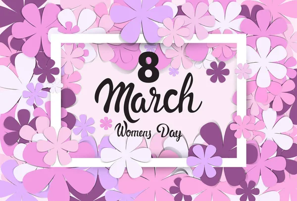 8 marzo Giornata Internazionale della Donna Biglietto di auguri — Vettoriale Stock