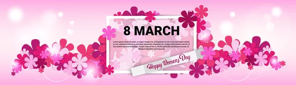 8 березня Міжнародний жіночий день вітальна листівка — стоковий вектор