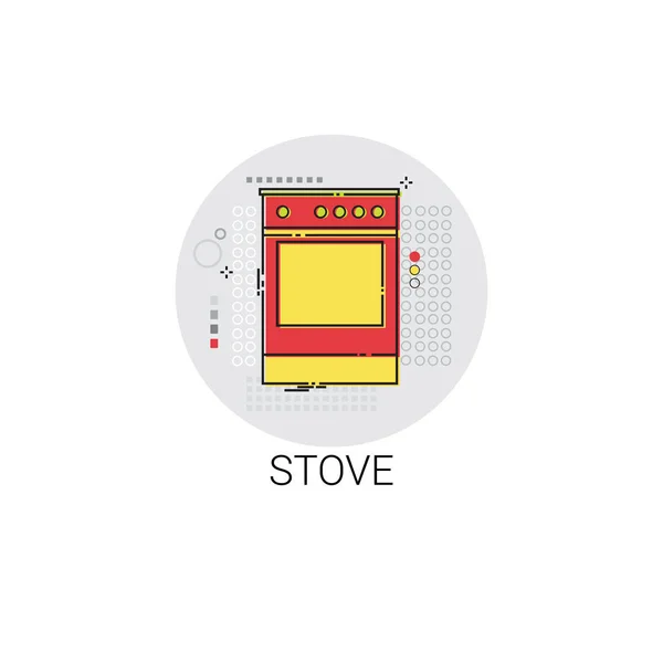 Stove Cooking Utensils Kitchen Equipment Appliances Icon — Stock Vector