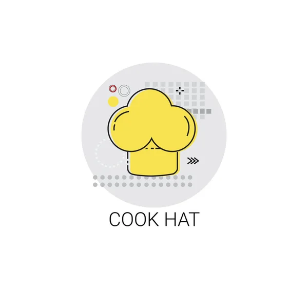 Cook Hat vaření nádobí kuchyňské vybavení spotřebiče ikonu — Stockový vektor
