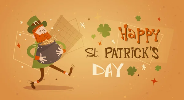 Happy Patrick Day Festival Affiche des fêtes de la bière Fest — Image vectorielle