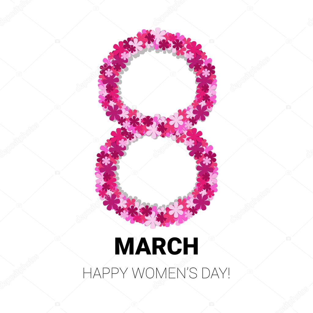 8 March International Women Day Greeting Card