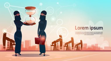 Kum ile Arap kadın izle para etmek petrol sondaj platformu vinç Platform servet kavramı