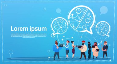 Mix yarış insanlar becerikli alet sohbet kabarcıklar sosyal ağ iletişim kavramı kullanarak grubu