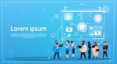 Konferans sunum Semineri eğitim uzak çalışanları iş adamları grubu