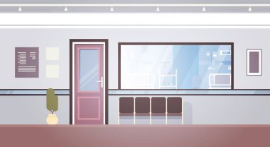 Hastane oda iç yoğun terapi hasta bekleme salonu afiş kopya alanı ile