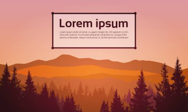 Yaz manzara dağ orman gökyüzü Woods