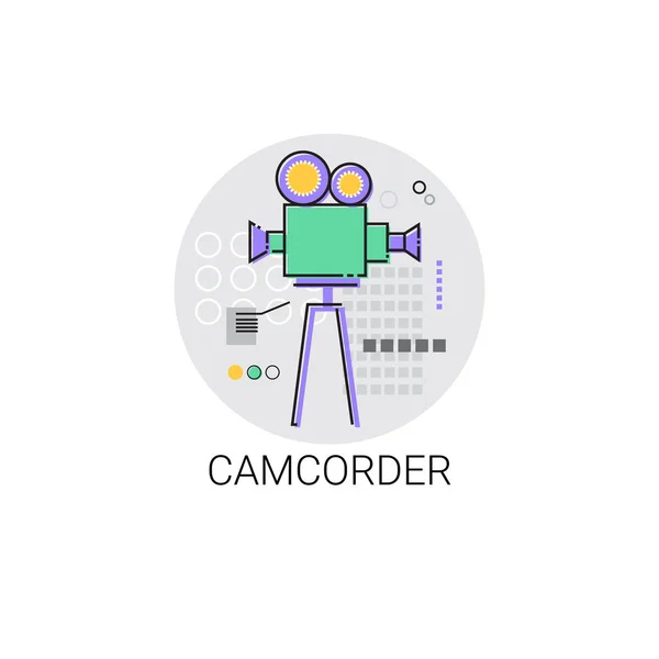 Camcorder Shooting Cámara Producción de películas Icono de la industria — Archivo Imágenes Vectoriales