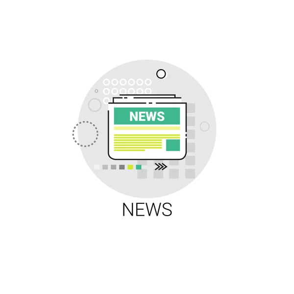 Noticias Boletín Aplicación Periódico Web Icono — Vector de stock