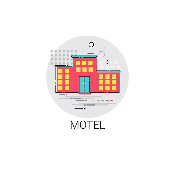 Motel gebouw appartement Service pictogram — Stockvector