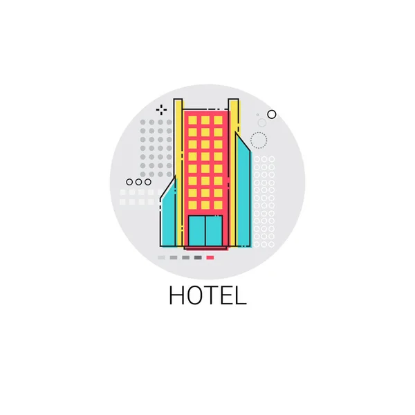 Otel binası Oda Servisi simgesini — Stok Vektör