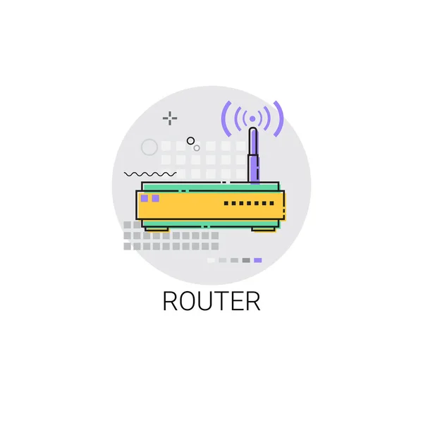 Маршрутизатор WiFi Інтернет підключення значок Векторні ілюстрації — стоковий вектор