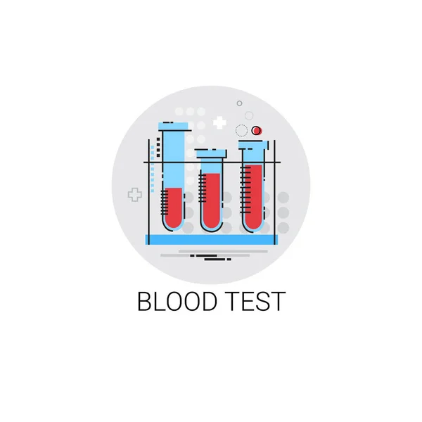 Teste de sangue Hospital Médicos Clínica de Tratamento Médico Ícone — Vetor de Stock