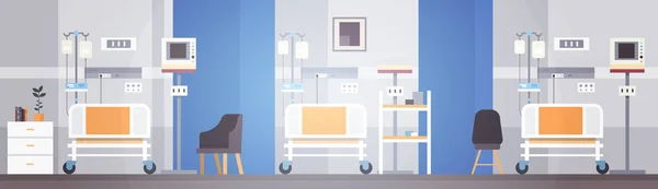 医院房间内部强化治疗病人病房旗帜与副本空间 — 图库矢量图片