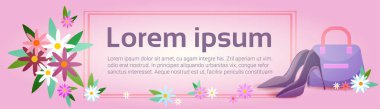 Renkli çiçekler bahar Banner arka plan