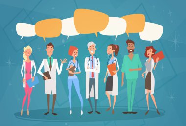 Grup Medial doktorlar sohbet kabarcık sosyal ağ iletişim takım klinikler hastane