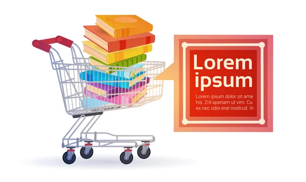 Compras Venta Libros Stack Education Concept — Vector de stock