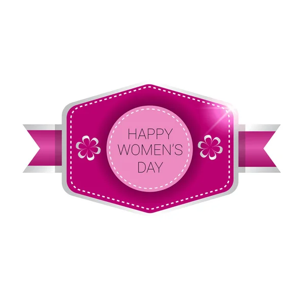 8 March International Women Day Greeting Card Icon — Stock Vector