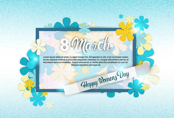 8 March International Women Day Greeting Card — Stock Vector
