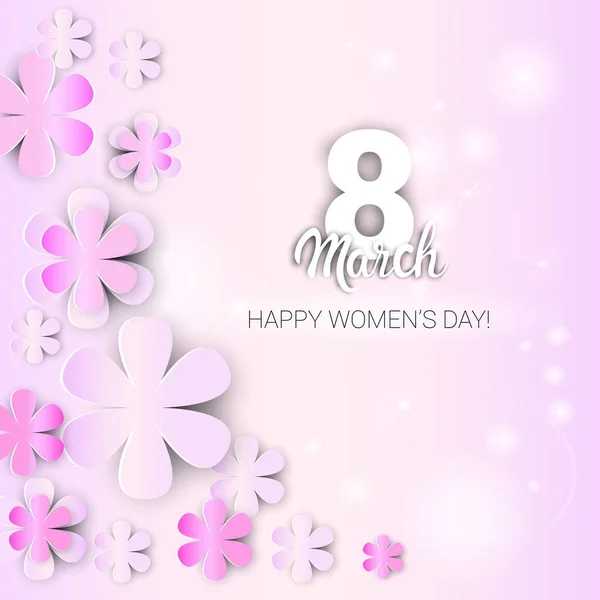 3 月 8 日国際女性の日グリーティング カード — ストックベクタ