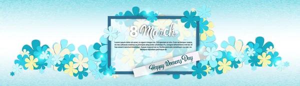 8 Março Dia Internacional da Mulher cartão de saudação — Vetor de Stock