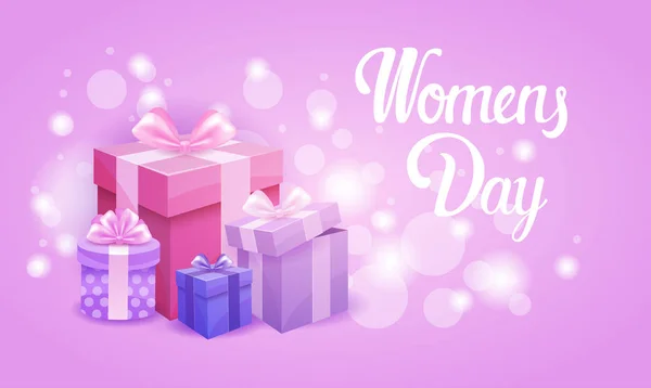 8 maart internationale vrouwen dag wenskaart — Stockvector