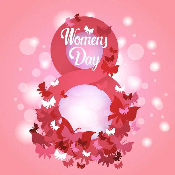 8 marzo Giornata Internazionale della Donna Biglietto di auguri — Vettoriale Stock