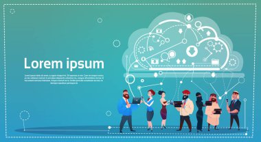 Mix yarış insanlar becerikli alet bulut veritabanı sosyal ağ iletişim kavramı kullanarak grubu