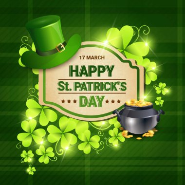 Aziz Patrick günü Bira Festivali Afiş tebrik kartı