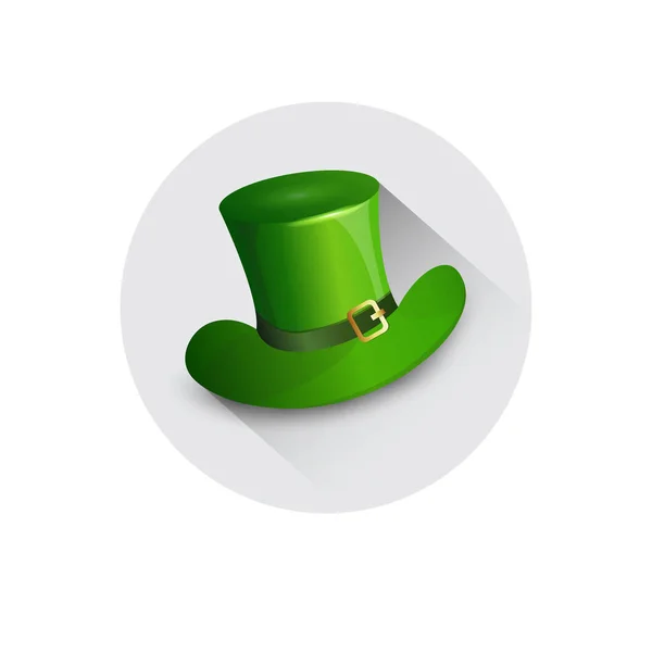 Открытка на пивном фестивале "Green Hat Saint Patrick Day" — стоковый вектор